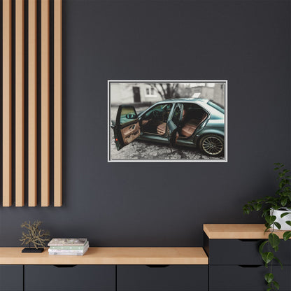 BMW 7 Matte Canvas, Framed (Multi-color)