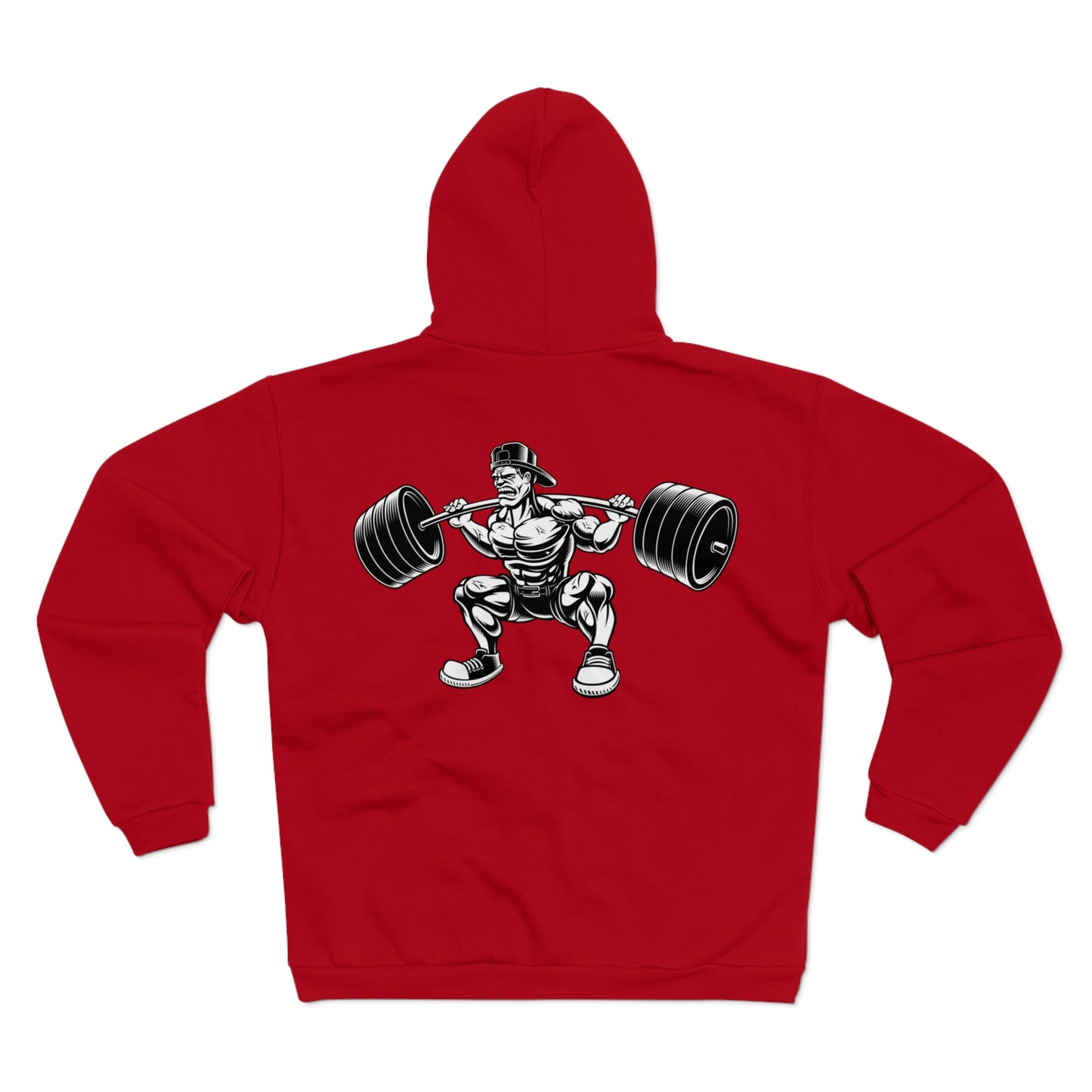 Fitness Buff Unisex Hooded Zip Sweatshirt - Weightlifting Graphic