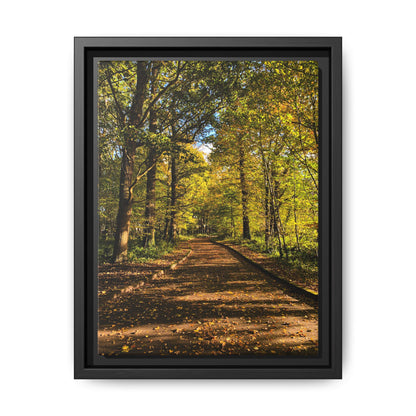 Listowel Town Park Autumn Matte Canvas, Framed (Multi-color)