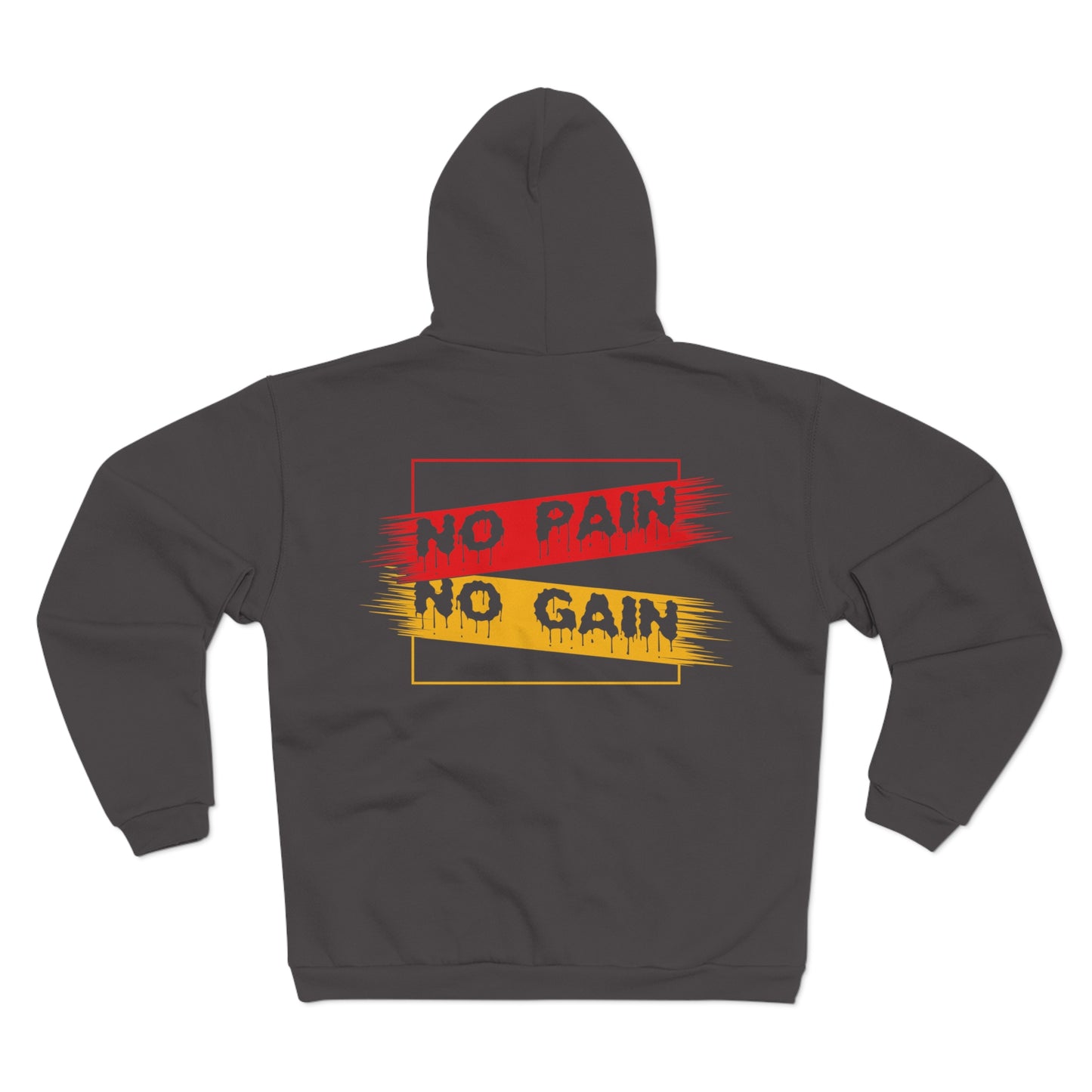 No Pain No Gain Unisex Hooded Zip Sweatshirt - Motivational Activewear