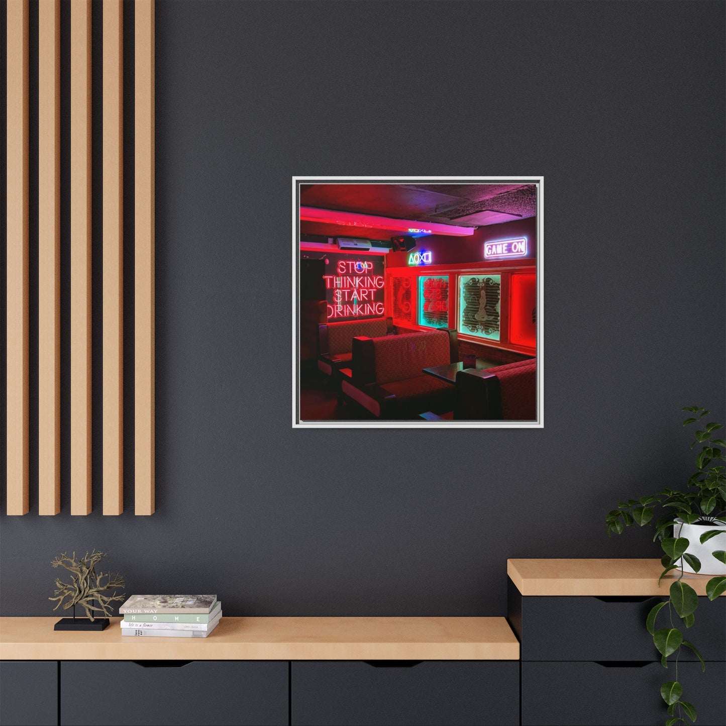 The Mermaids Night Club Matte Canvas, Framed (Multi-color)