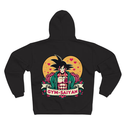 Gym Saiyan Goku Love Unisex Hooded Zip Sweatshirt