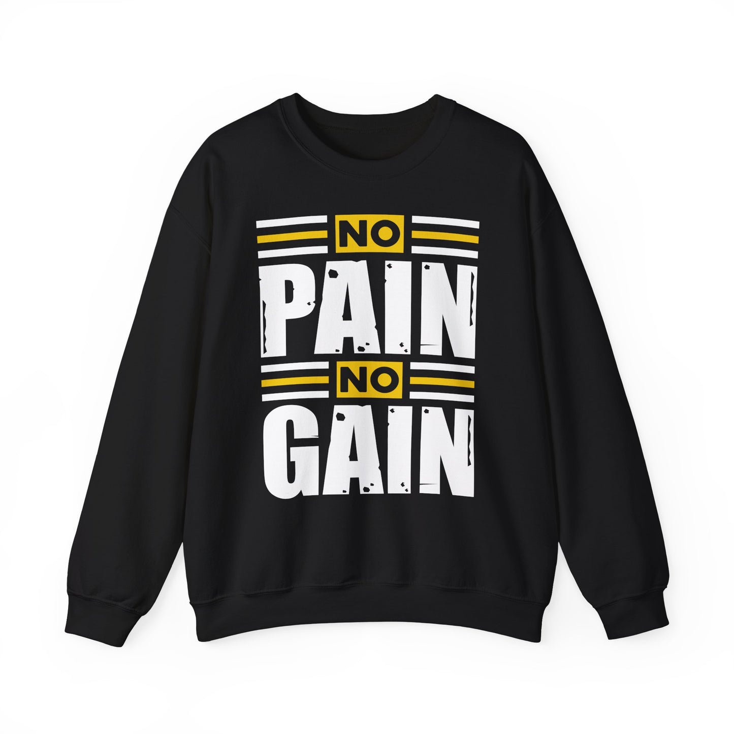 No Pain No Gain Sweatshirt - Unisex Heavy Blend Crewneck for Fitness Enthusiasts