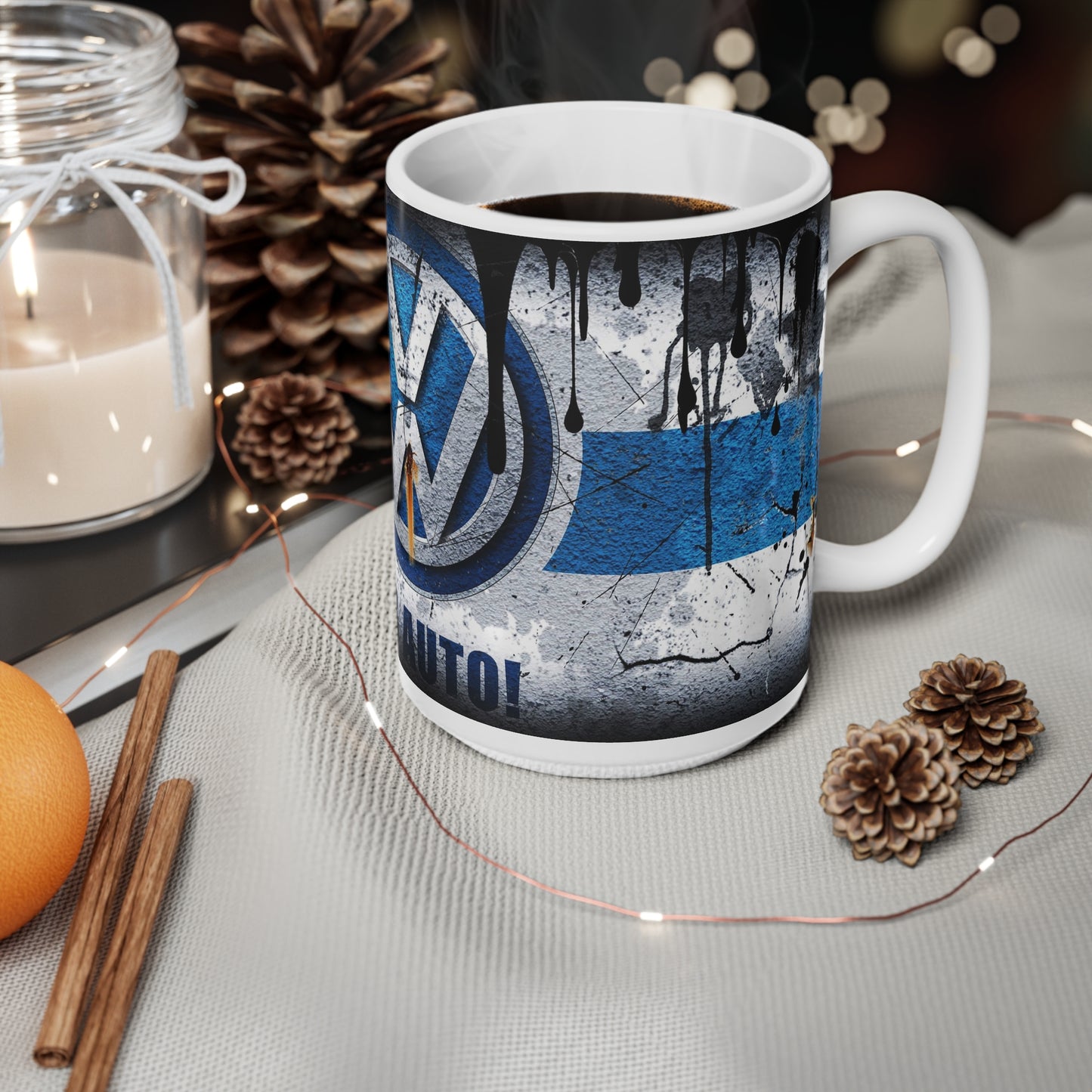 VW Graffiti Style Ceramic Coffee Mug - 11oz & 15oz