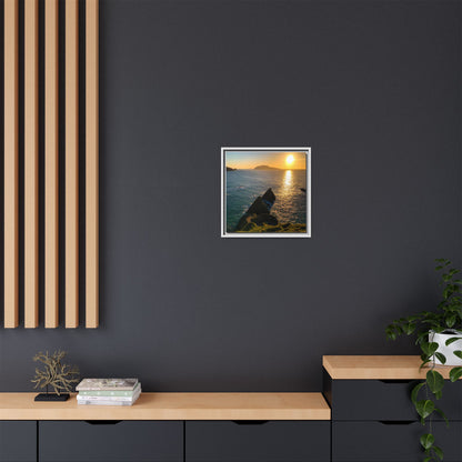 Dunquin Pier Sunset 2 Matte Canvas, Framed (Multi-color)