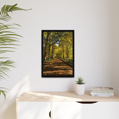 Listowel Town Park Autumn Matte Canvas, Framed (Multi-color)