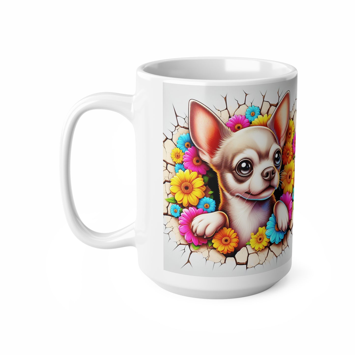 Charming Floral Chihuahua Coffee Mug - 11oz & 15oz
