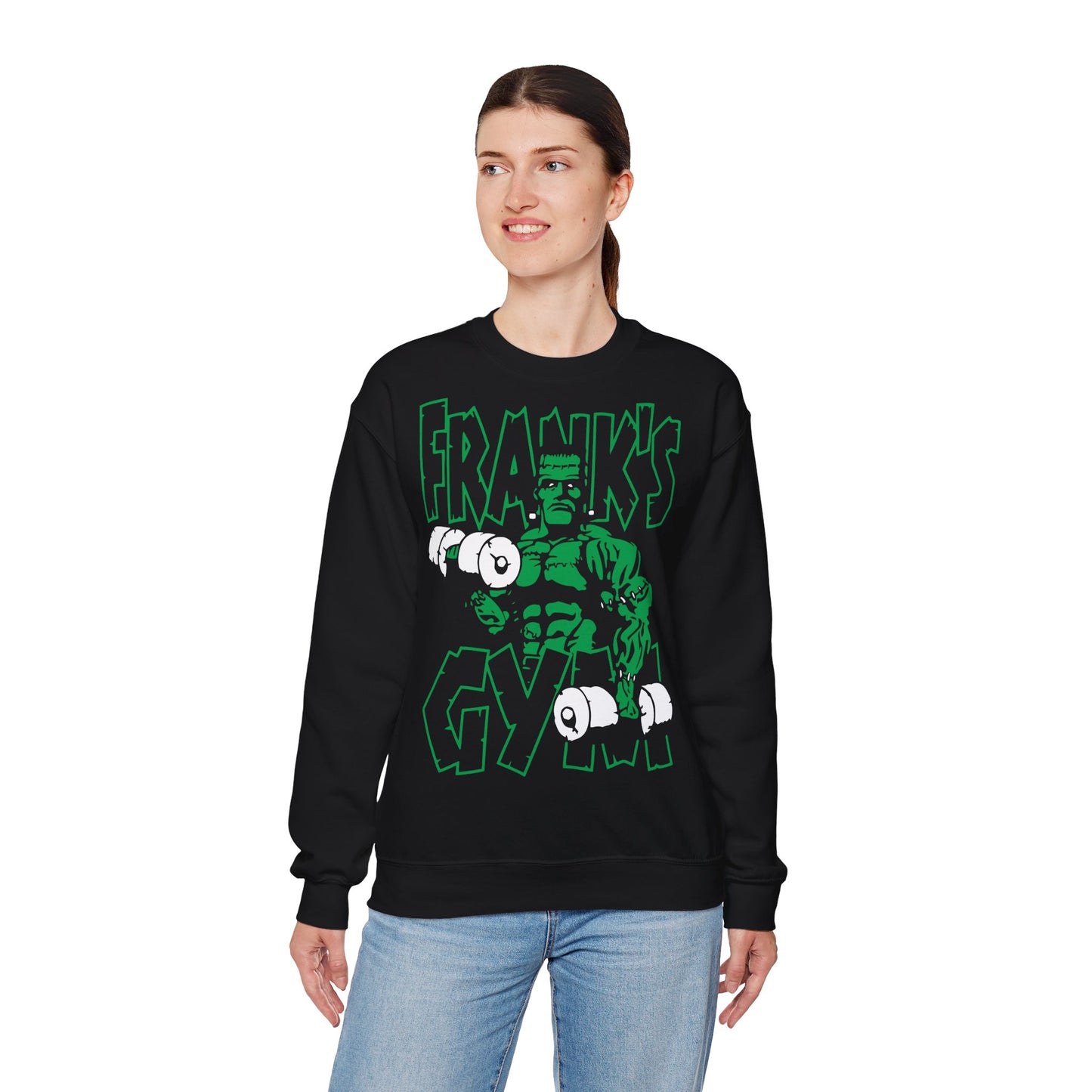 Frank's Gym Workout Crewneck Sweatshirt - Unisex Heavy Blend™ Black