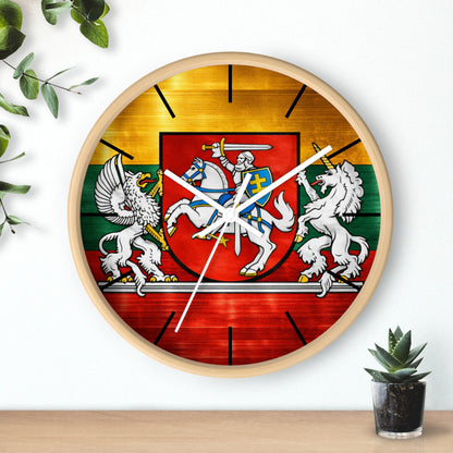 Lithuanian Coat of Arms Wall Clock — Vytis Emblem Decorative Clock