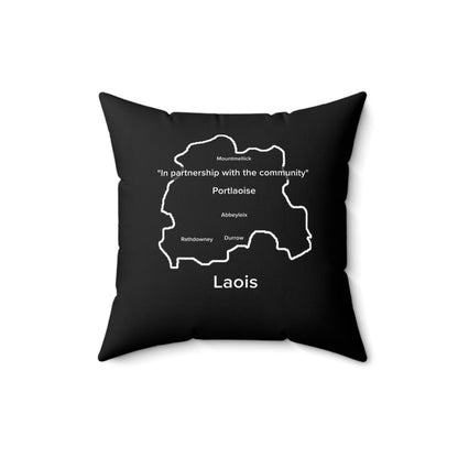 Laois Spun Polyester Square Pillow Black Edition 4 Sizes