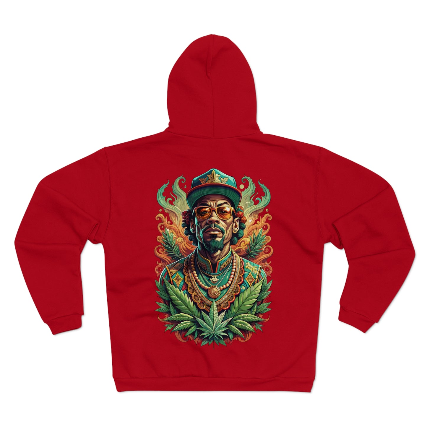 Reggae Lion Tee — Rasta Portrait Graphic Zip Hoodie