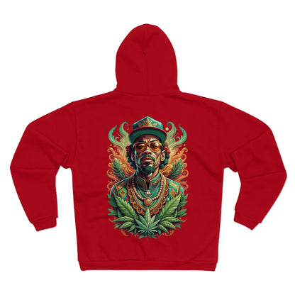 Reggae Lion Tee — Rasta Portrait Graphic Zip Hoodie