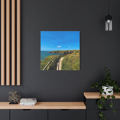 Sunny Walk In Ballybunion Matte Canvas, Stretched, 1.25"