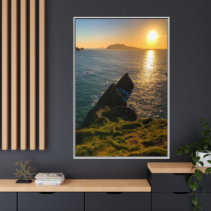 Dunquin Pier Matte Canvas, Framed (Multi-color)