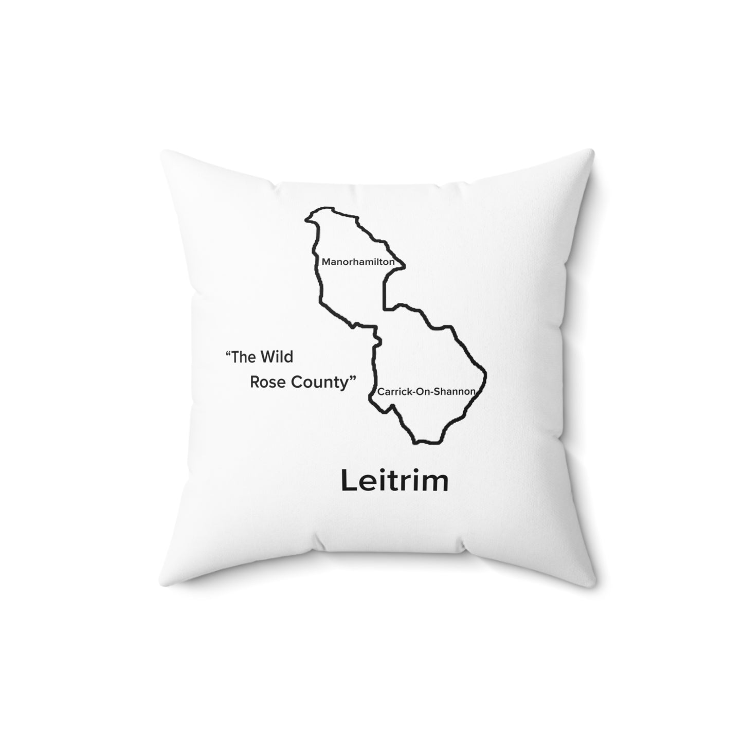Leitrim Spun Polyester Square Pillow White Edition 2 Sizes