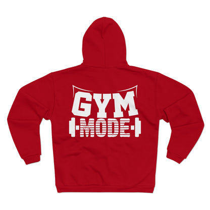 Gym Mode Unisex Hooded Zip Sweatshirt - Perfect for Fitness Enthusiasts