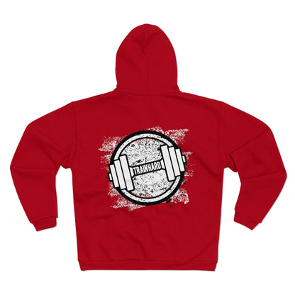 Train Hard Unisex Hooded Zip Sweatshirt | Fitness Motivation