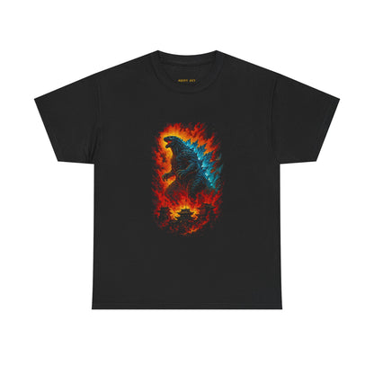 Godzilla Flame Graphic Tee — Kaiju Monster Fire Shirt