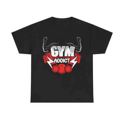 Gym Addict Unisex Heavy Cotton Tee - Fitness Apparel for Workout Enthusiasts