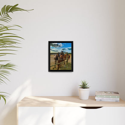 Horses Matte Canvas, Framed (Multi-color)