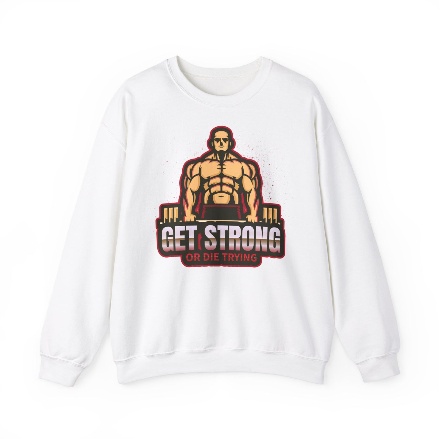 Get Strong Unisex Crewneck Sweatshirt - Workout Motivational Apparel