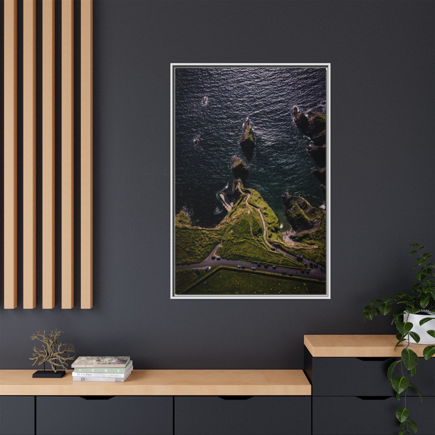 Dunquin Pier Matte Canvas, Framed (Multi-color)