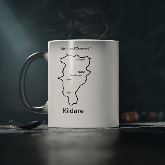 Kildare Magic Mug: Color - Changing Coffee Cup with Artistic Map Design