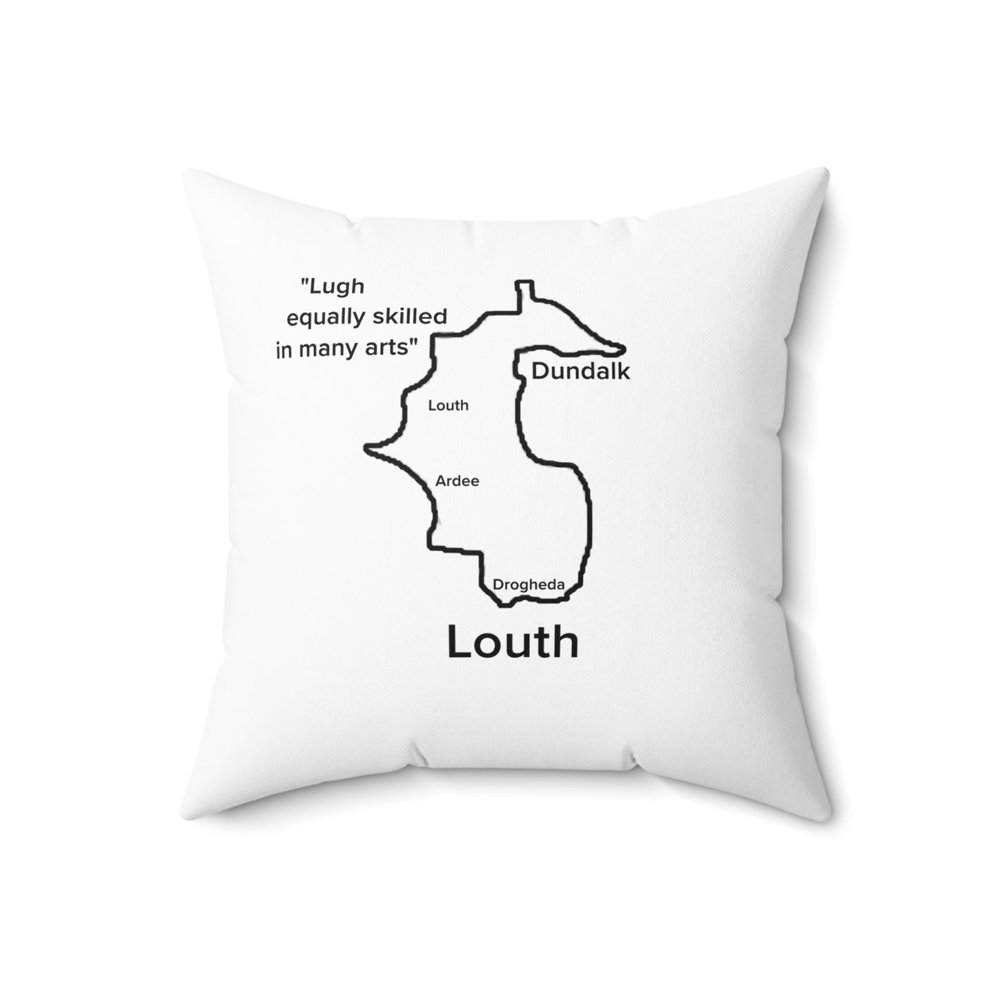 Louth Spun Polyester Square Pillow White Edition 4 Sizes