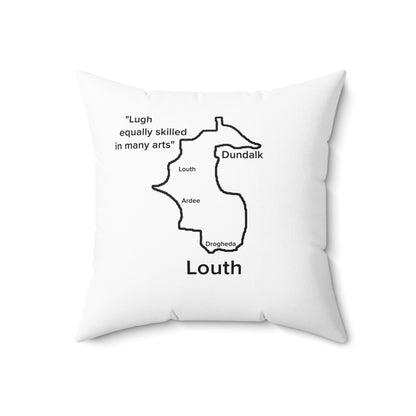 Louth Spun Polyester Square Pillow White Edition 4 Sizes