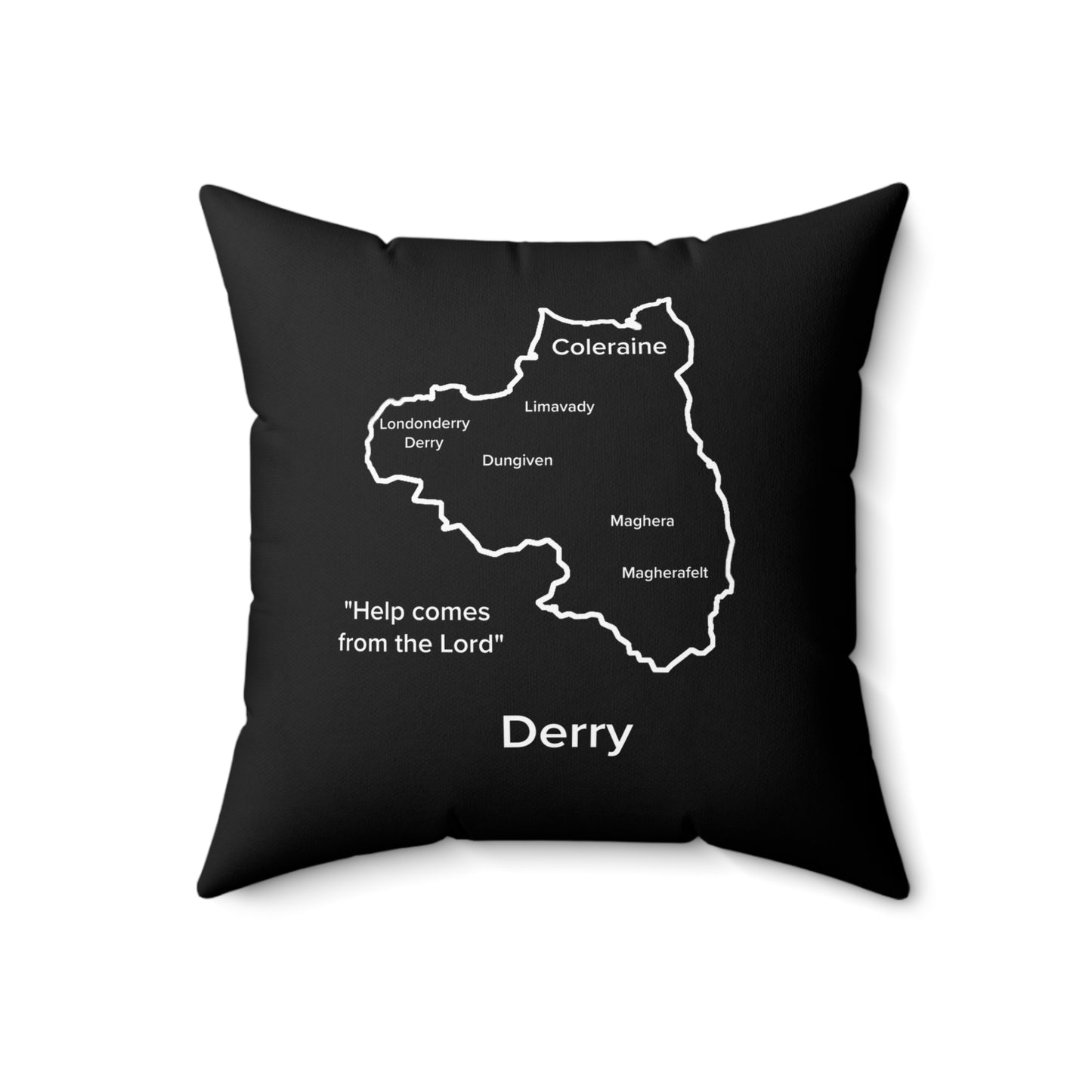 Derry Spun Polyester Square Pillow Black Edition 4 Sizes
