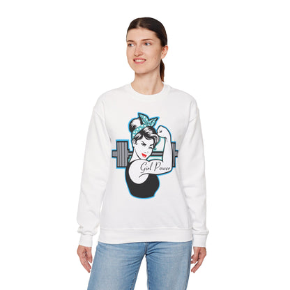 Girl Power Crewneck Sweatshirt - Unisex Heavy Blend™ White