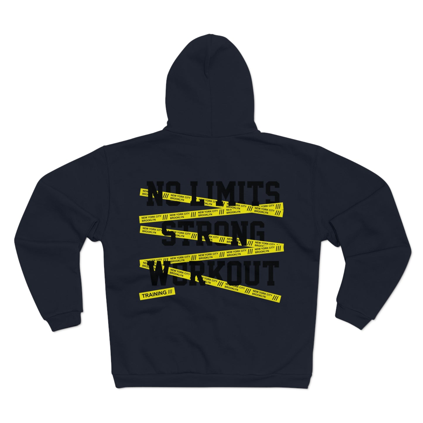 No Limits Unisex Hooded Zip Sweatshirt - Motivational Gym Wear