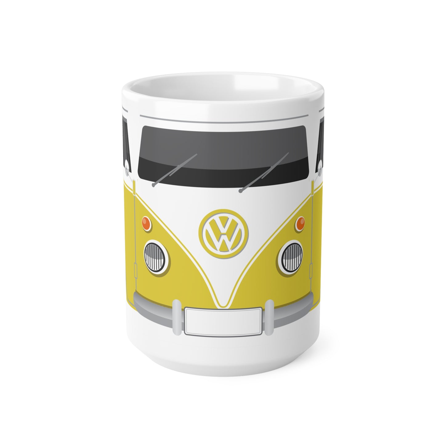 Vintage VW Bus Ceramic Coffee Mug - 11oz & 15oz - Perfect for Auto Enthusiasts Yellow