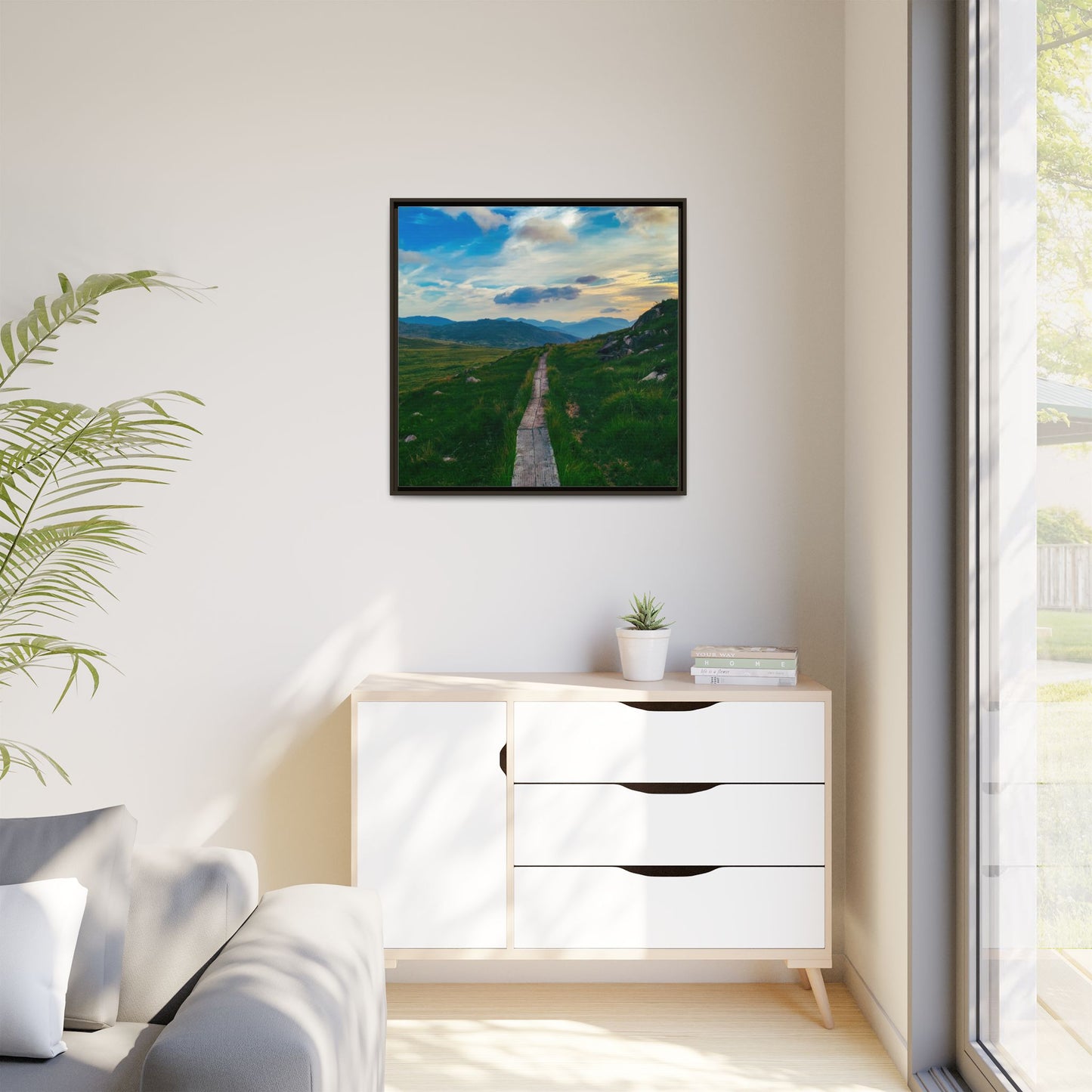 Torc Mountain Trail Matte Canvas, Framed (Multi-color)