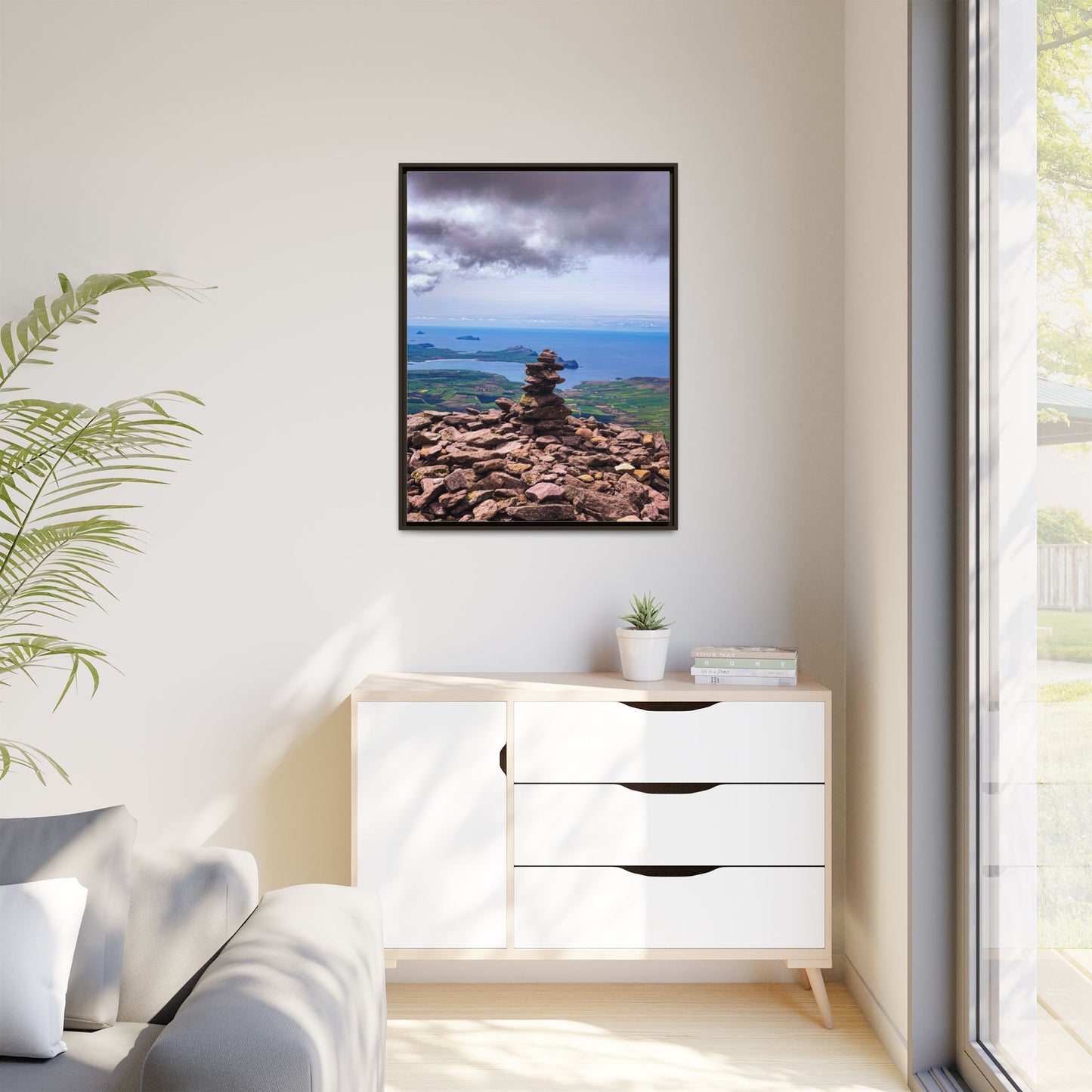 Mount Brandon Top Matte Canvas, Framed (Multi-color)