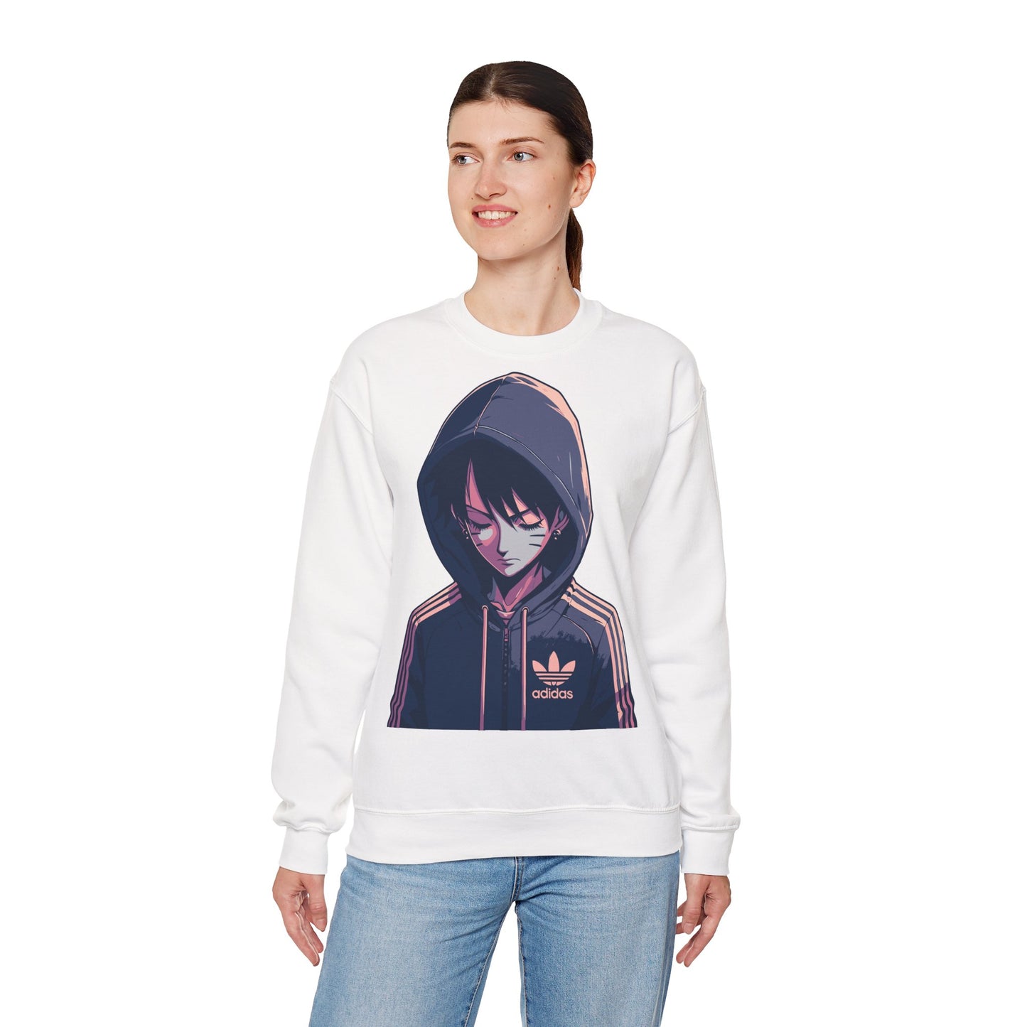 Cool Anime-Inspired Unisex Crewneck Sweatshirt - Casual Streetwear for Fans