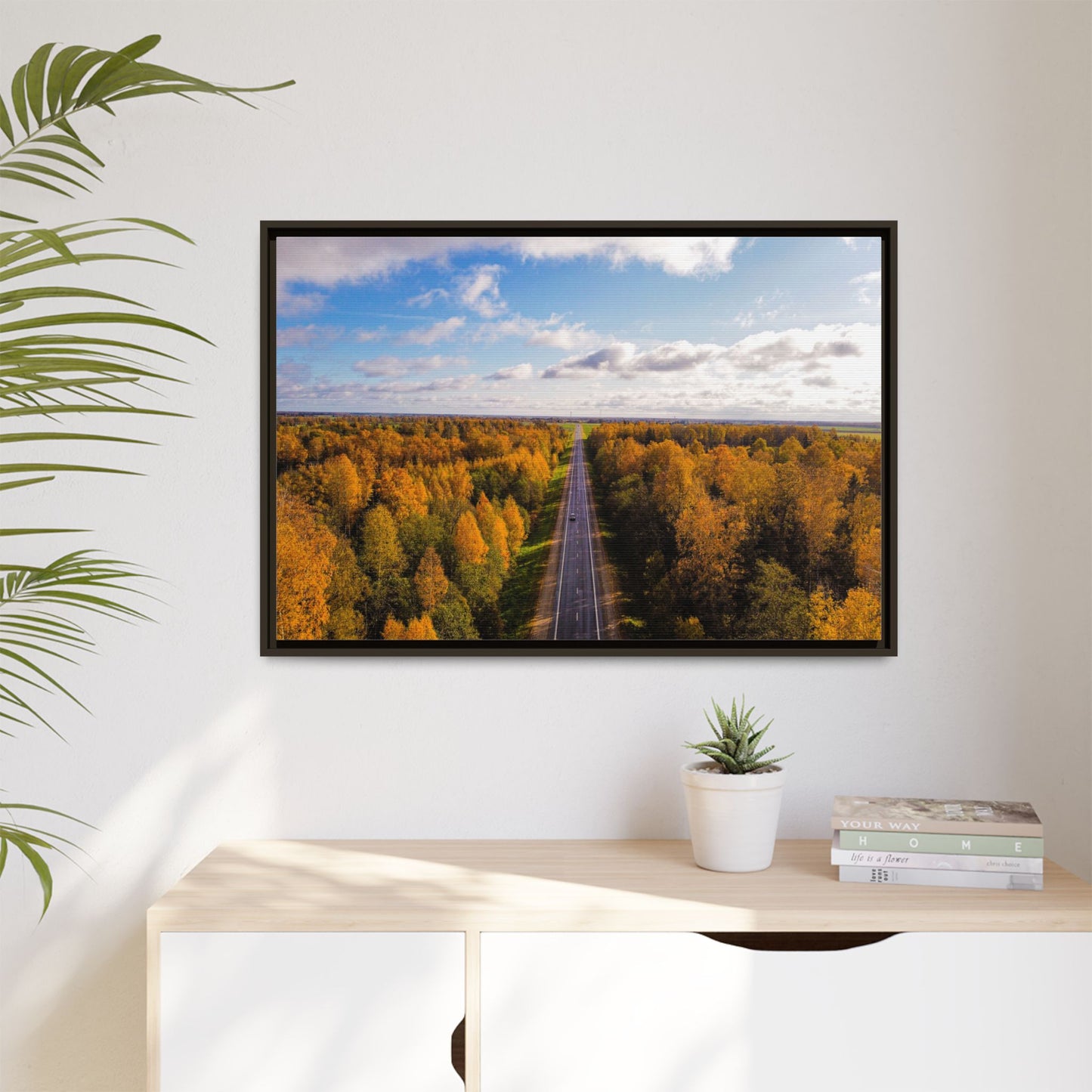 Somewhere In Lithuania Matte Canvas, Framed (Multi-color)