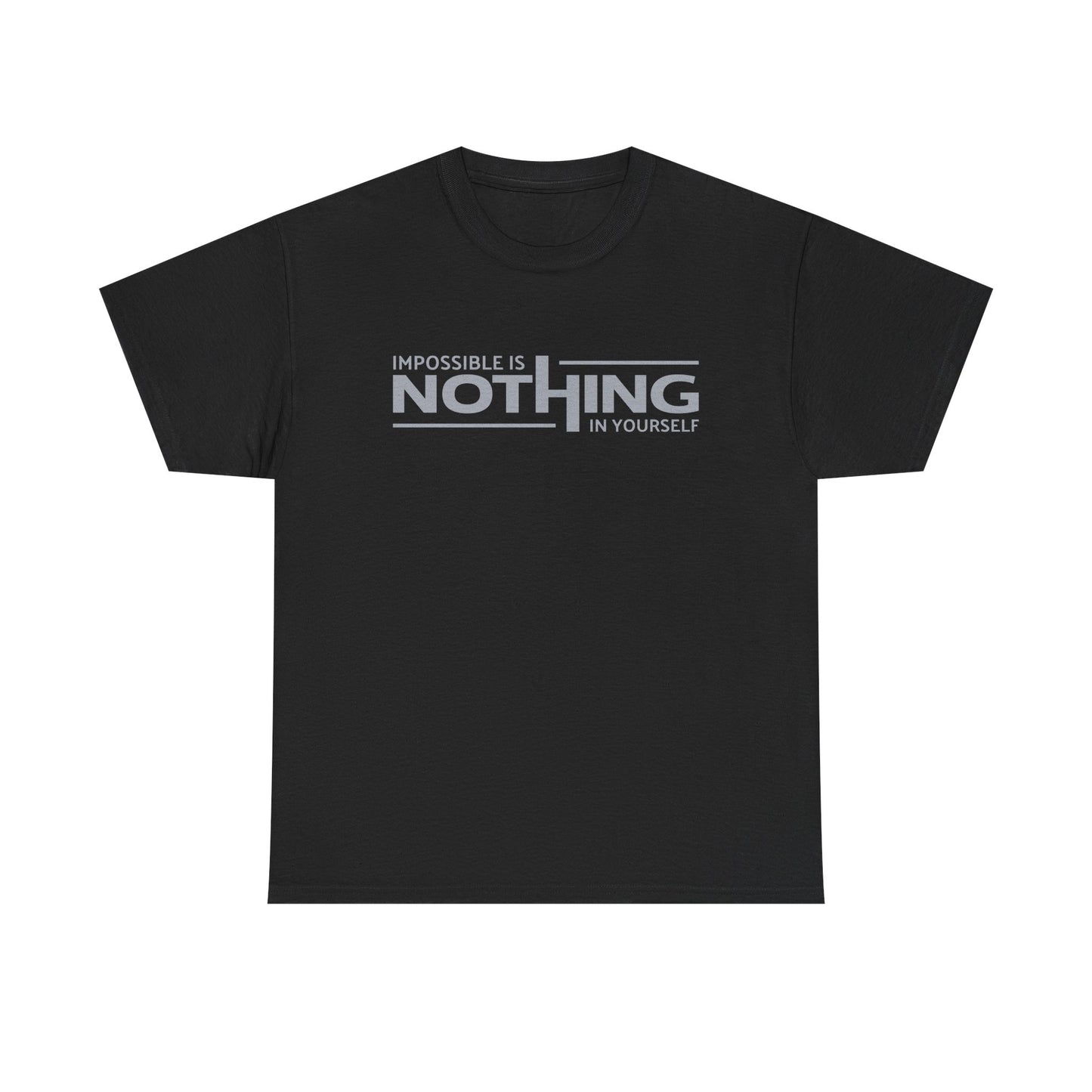 Inspirational Unisex Heavy Cotton Tee - 'Impossible is Nothing'