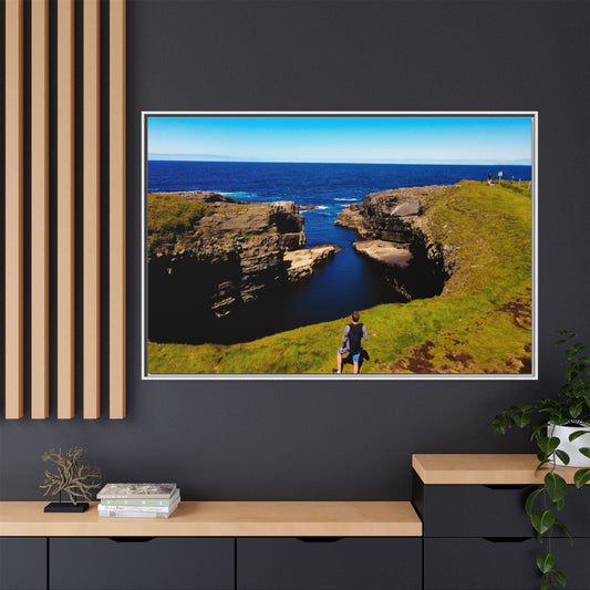 Cliffs Matte Canvas, Framed (Multi-color)
