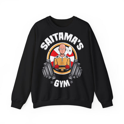 Saitama's Gym Crewneck Sweatshirt - Unisex Heavy Blend™ Black