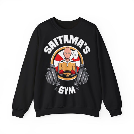 Saitama's Gym Crewneck Sweatshirt - Unisex Heavy Blend™ Black