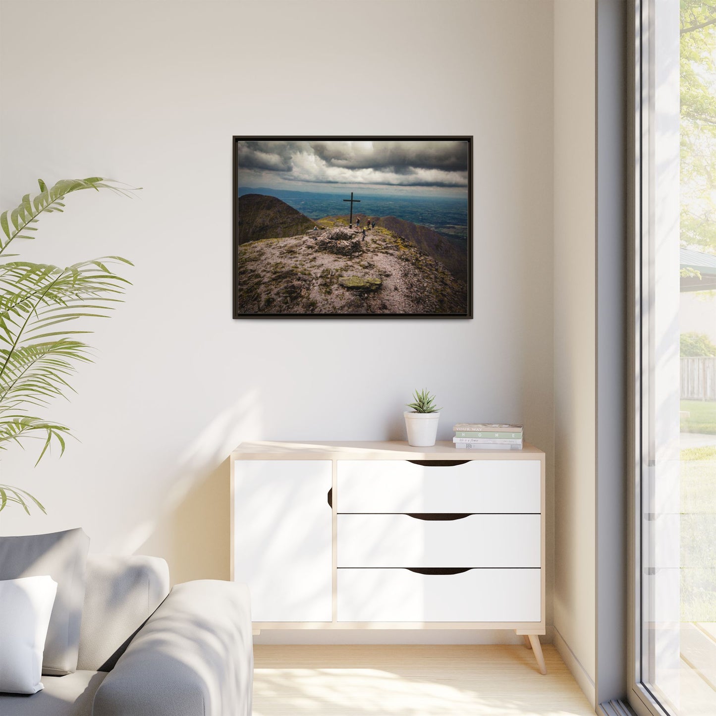 Carrauntoohil Summit Matte Canvas, Framed (Multi-color)