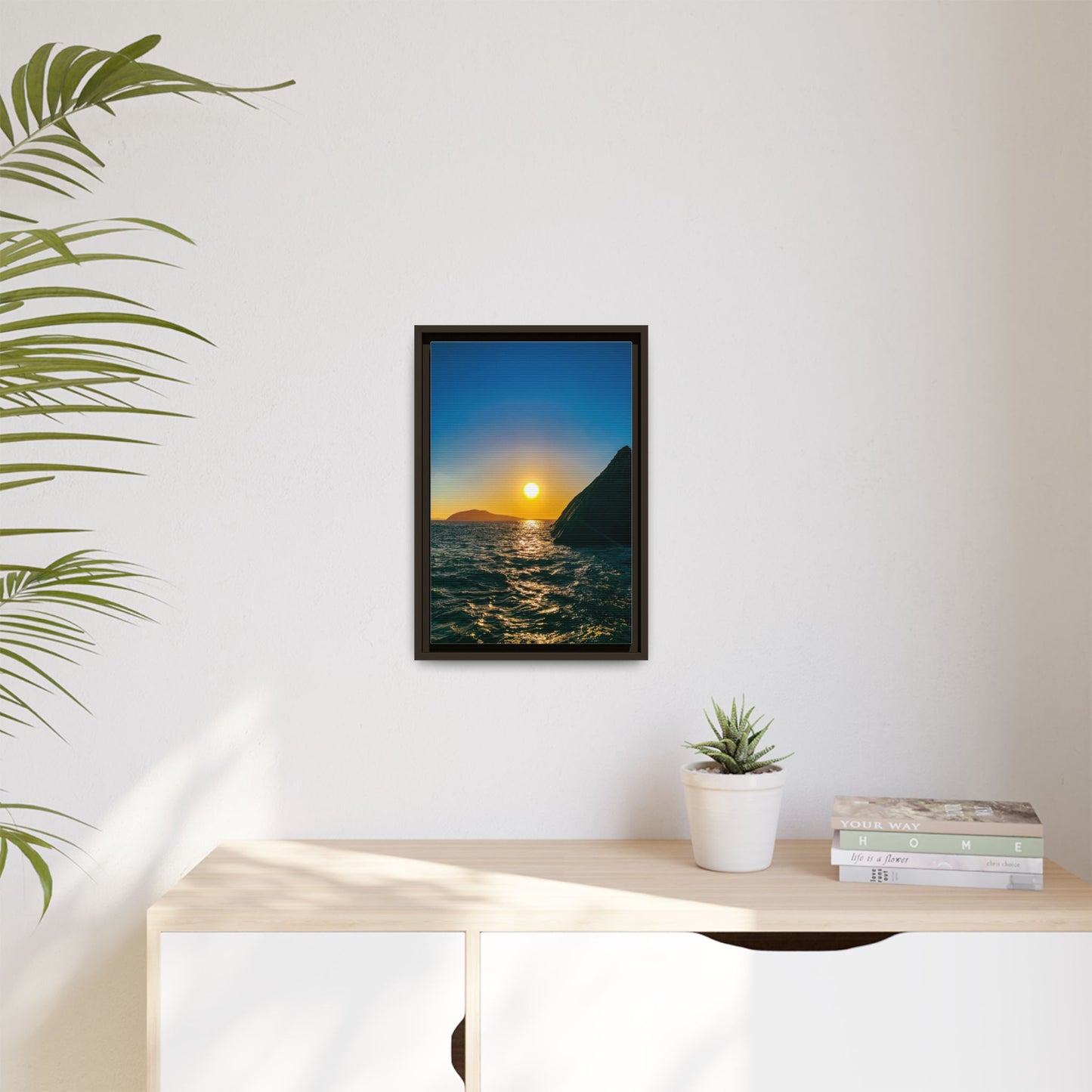 Dunquin Pier Sunset Matte Canvas, Framed (Multi-color)