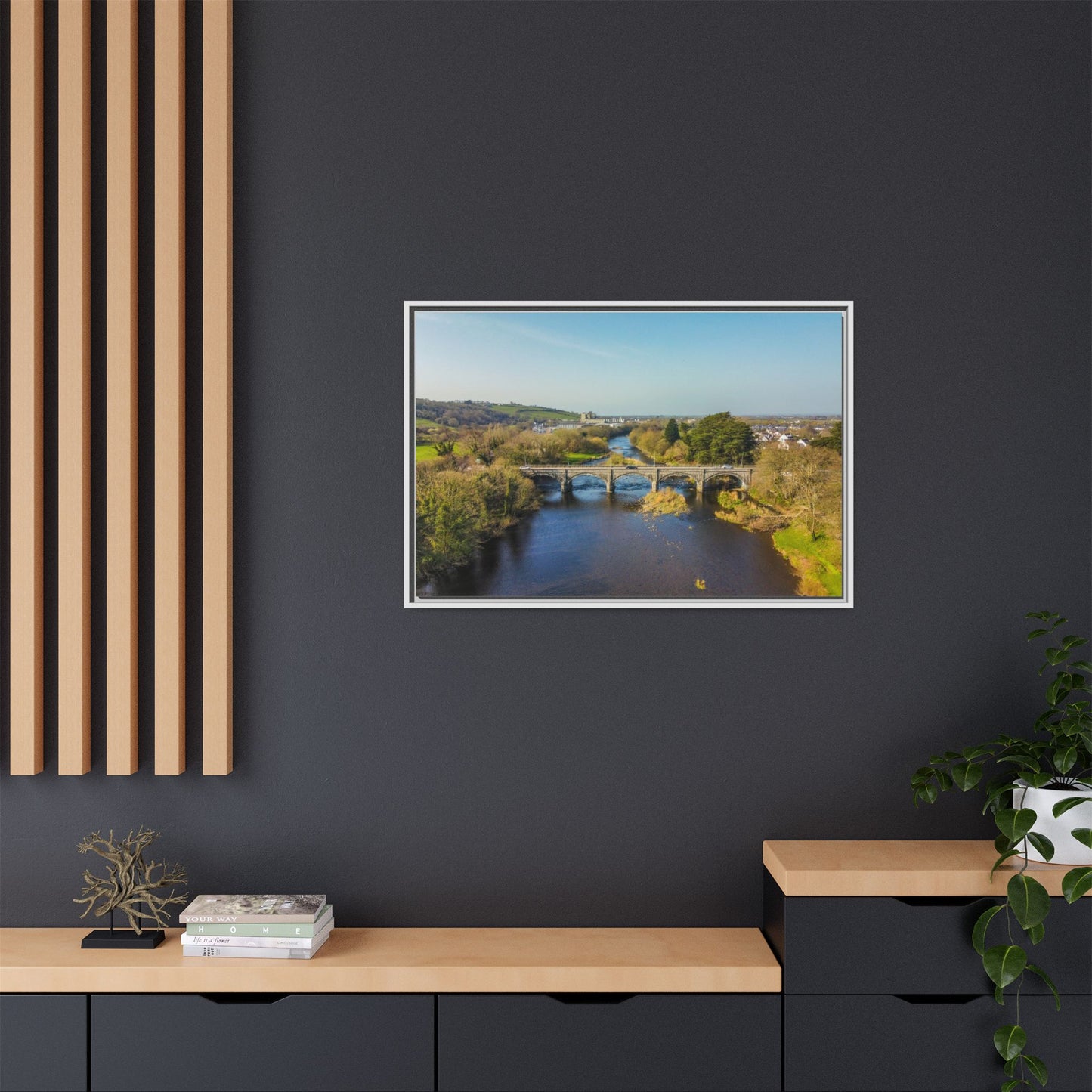 Listowel Bridge Matte Canvas, Framed (Multi-color)