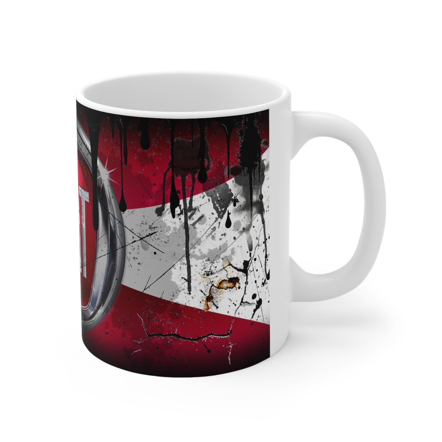 Fiat-Inspired Ceramic Coffee Mugs - Classic Car Enthusiast Gift, 11oz & 15oz