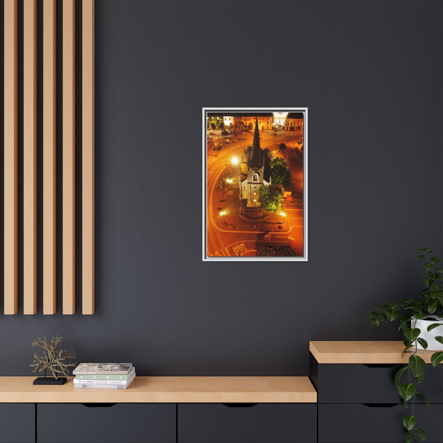 Listowel Church Matte Canvas, Framed (Multi-color)
