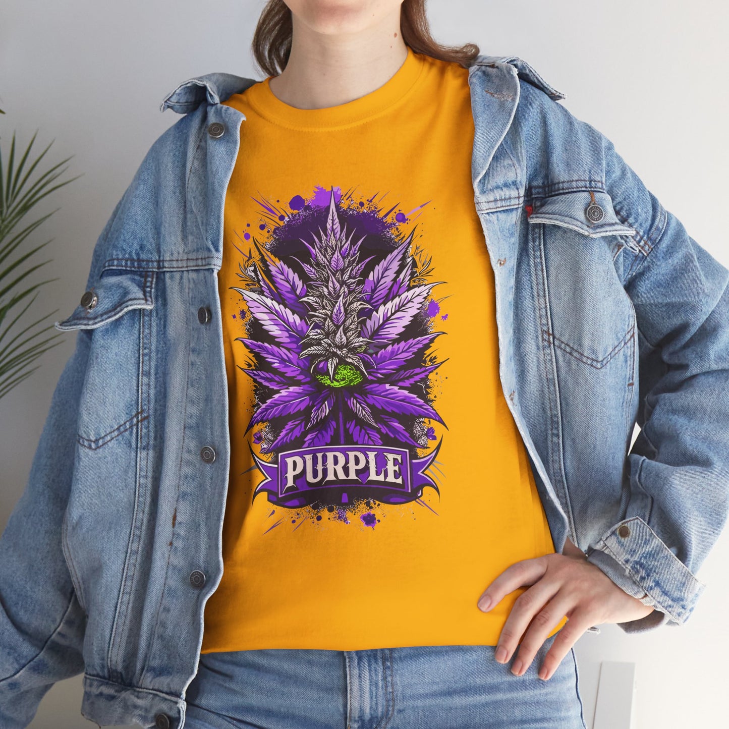 Purple Cannabis Bud T-Shirt — Bold Psychedelic Marijuana Graphic Tee