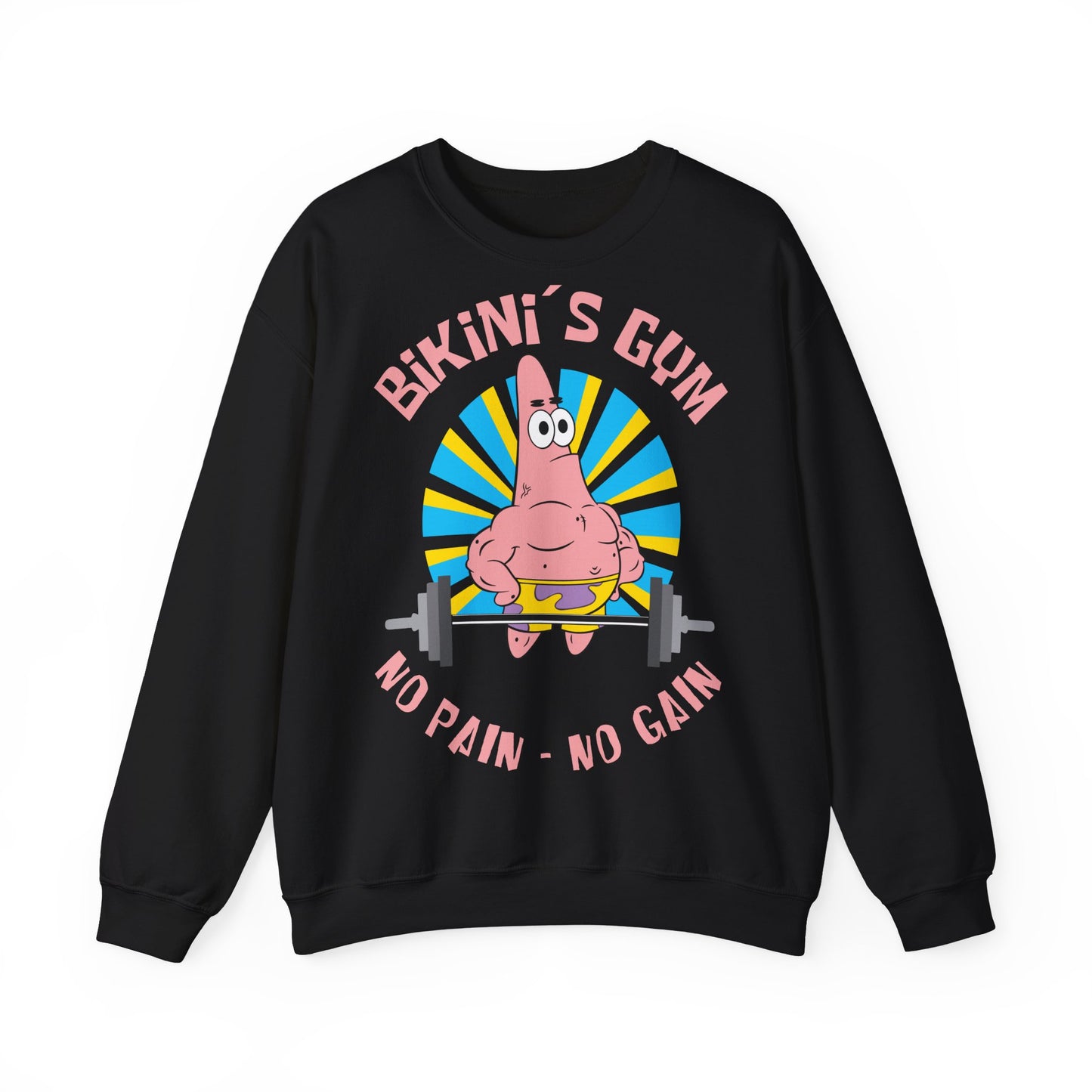 Bikini Bottom Gym - No Pain No Gain Unisex Heavy Blend™ Crewneck Sweatshirt