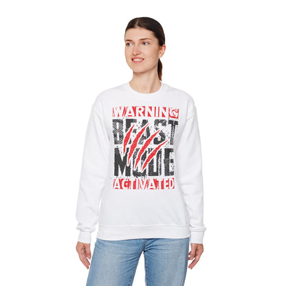 Beast Mode Activated Sweatshirt - Unisex Heavy Blend Crewneck | Perfect for Fitness Enthusiasts