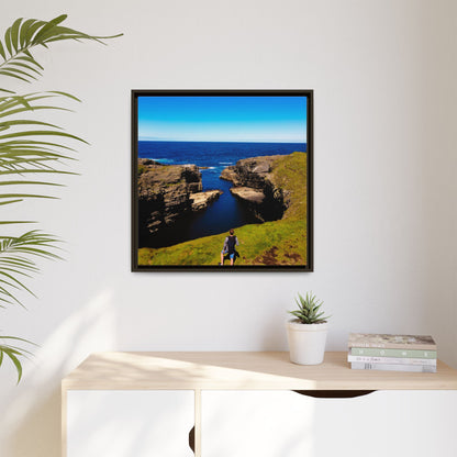 Cliffs Matte Canvas, Framed (Multi-color)